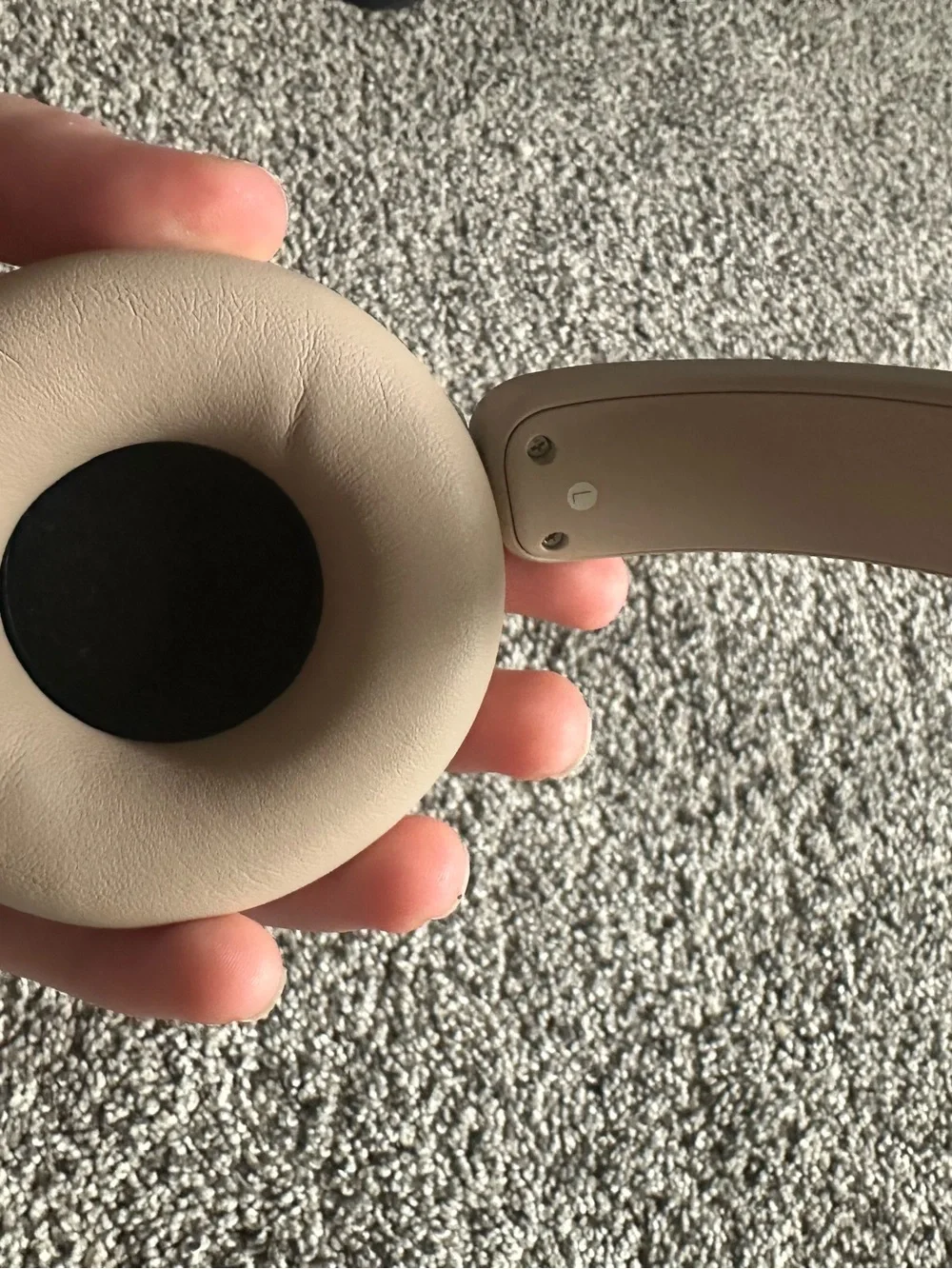 Beige Sony Wireless Headphones